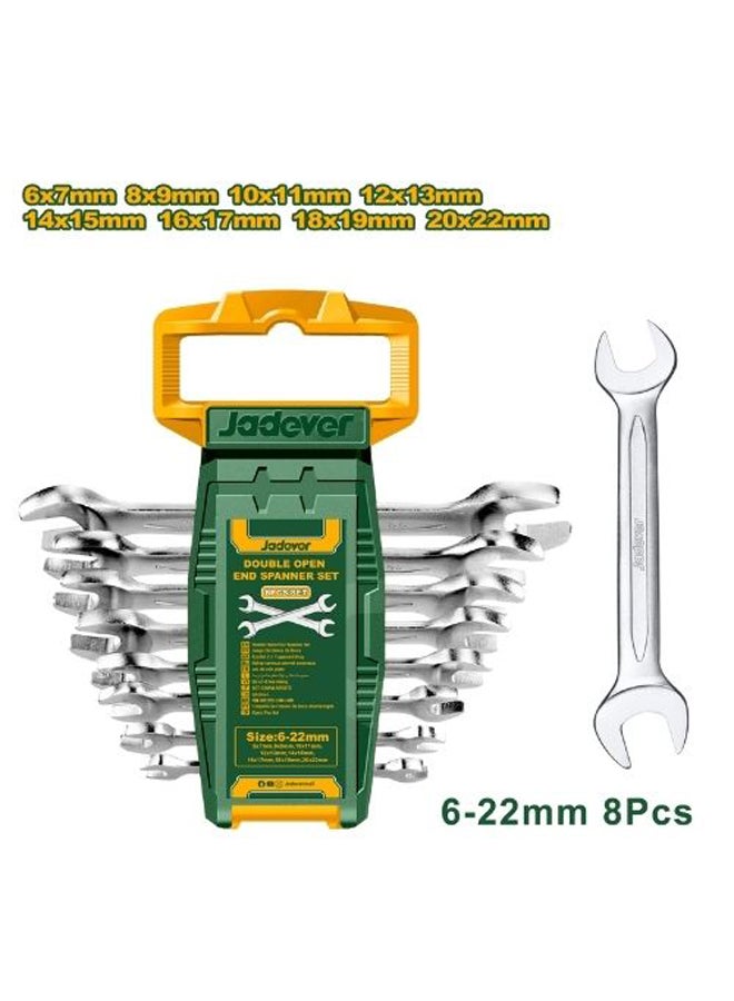 Jadever Jadever Double Open End Spanner Set 8Pcs 6-22Mm Jdds2208 - Image 2