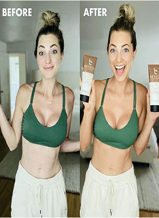 Beauty by Earth - Self Tanner Tanning Lotion - Medium To Dark Fake Tan Self Tanning Lotion For Body, Gradual Tanning Lotion Self Tanner For Natural Looking Self Tan, Sunless Tanner Tan Lotion - Image 1