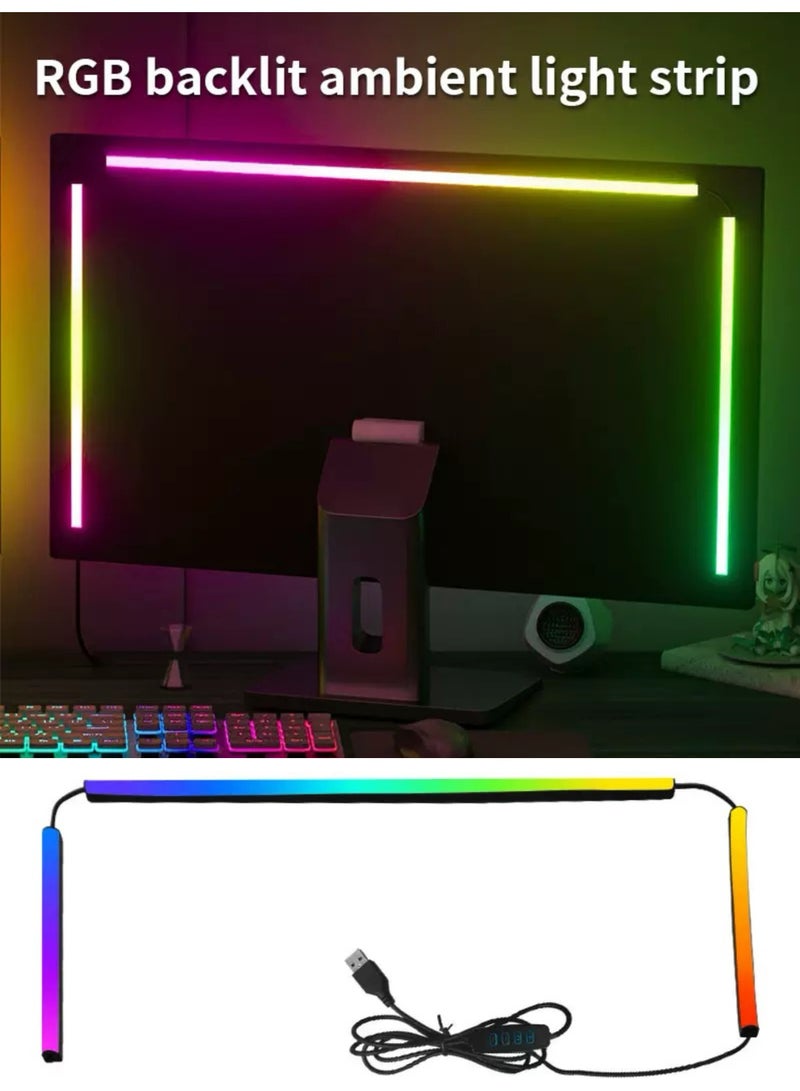 YANCI Sync RGB Gaming LED Light Bar LED strips 24 Inch Sticking behind Computer Screen - Image 1