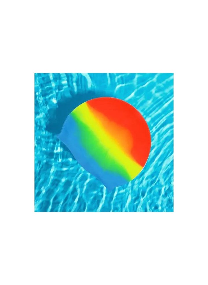 CONQUEST Luxury men's and women's swim cap that is waterproof and highly flexible for long, short and curly hair  - Image 2