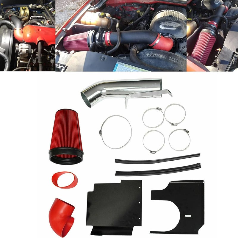 Fekuar 4 Inch Cold Air Intake System Kit Compatible with 1999-2006 Chevy/GMC/Cadillac (Avalanche Suburban Tahoe Silverado Sierra Yukon Escalade) 4.8L 5.3L 6.0L V8 - Image 2