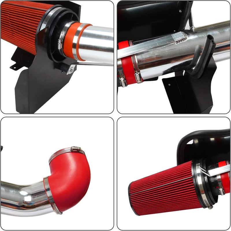 Fekuar 4 Inch Cold Air Intake System Kit Compatible with 1999-2006 Chevy/GMC/Cadillac (Avalanche Suburban Tahoe Silverado Sierra Yukon Escalade) 4.8L 5.3L 6.0L V8 - Image 3
