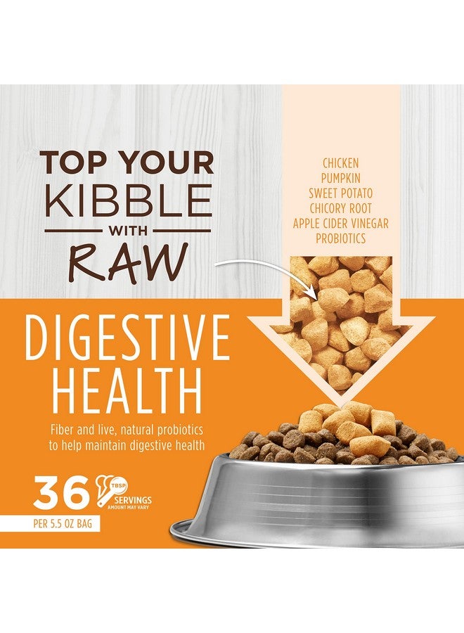 غريزة مزيج إنستينكت الخام المعزز، إضافات طعام القطط المجففة بالتجميد مع مكونات وظيفية، خالية من الحبوب، دجاج حقيقي - صحة الجهاز الهضمي، كيس 5.5 أونصة - Image 2