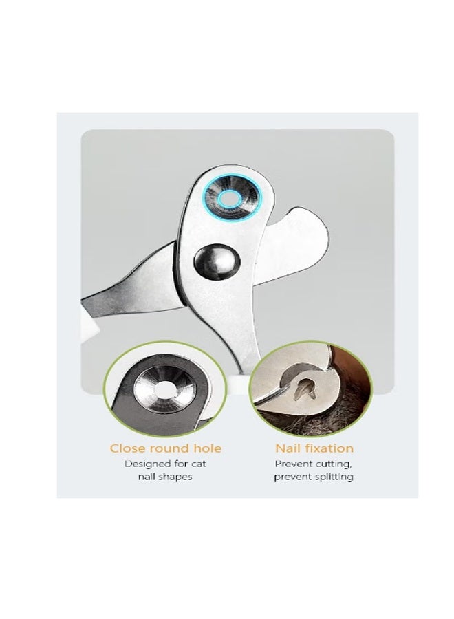 Pet Nail Clippers Professional Stainless Steel Claw Clippers Trimmer for Dogs Cats Birds and Small Animals Guard to Avoid Over Trimming Blue - Image 2