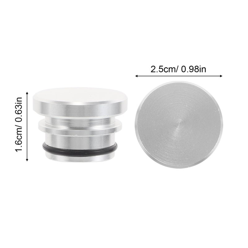 Silver Metal Car Lighter Socket Cover 2 Pack Protective Cap Dust Water Resistant for Vehicle Power Outlet - Image 3
