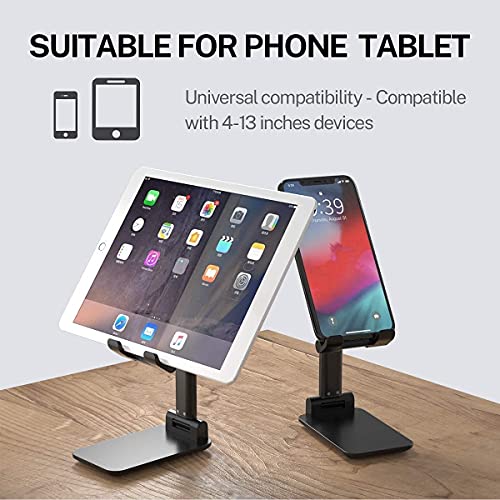 Gladiadora® Mobile Stand Multi Angle Adjustable and Foldable Mobile Phone Tabletop Stand, Anti Slip and Scratch Resistant, Compatible for Samsung Galaxy, Vivo, iPhone and All Mobile Phones (Black) - Image 5