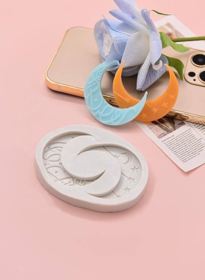 FirstTry Eid Moon Shape Chocolate Fondant Mold I 3D Ramadan Candy Mould Tray I for DIY Homemade Cake Décor Cupcake Topper Chocolate Donut Ice Cube Polymer Clay Soap Resin Art Crafts - 2 Cavity - Image 4