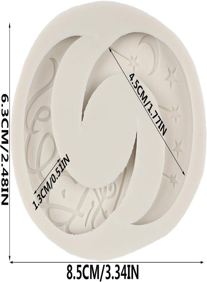 FirstTry Eid Moon Shape Chocolate Fondant Mold I 3D Ramadan Candy Mould Tray I for DIY Homemade Cake Décor Cupcake Topper Chocolate Donut Ice Cube Polymer Clay Soap Resin Art Crafts - 2 Cavity - Image 2