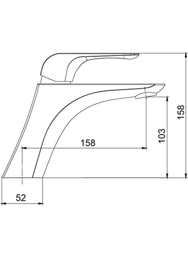 HESANIT Elite Single Lever Basin Mixer with Popup Waste White Gold - 7001WG - Image 3