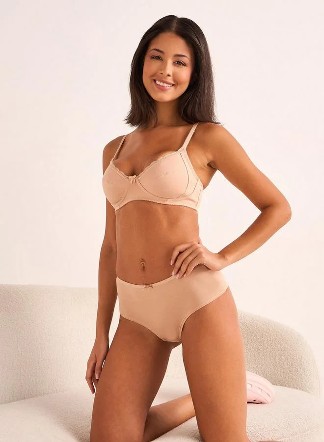 Splash FAV  Set of 2 - Lace Detail Bra with Hook and Eye Closure and Antibacterial Protection for Women | Best Price UAE