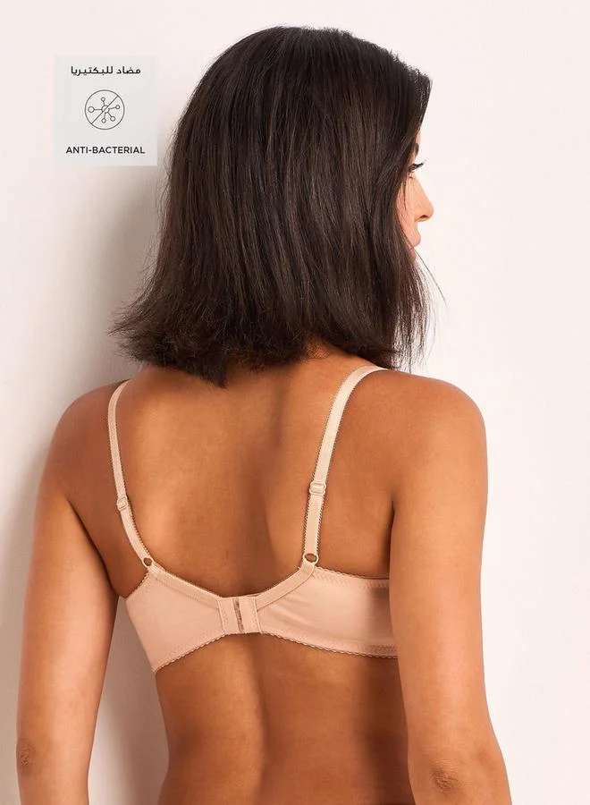 Splash FAV  Set of 2 - Lace Detail Bra with Hook and Eye Closure and Antibacterial Protection for Women | Best Price UAE