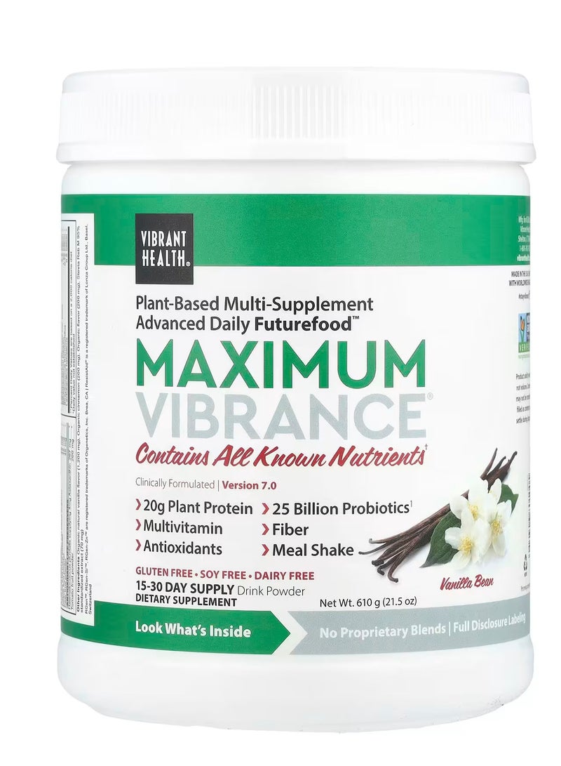 Vibrant Health Maximum Vibrance Vanilla Bean 21.5 oz (610 g)