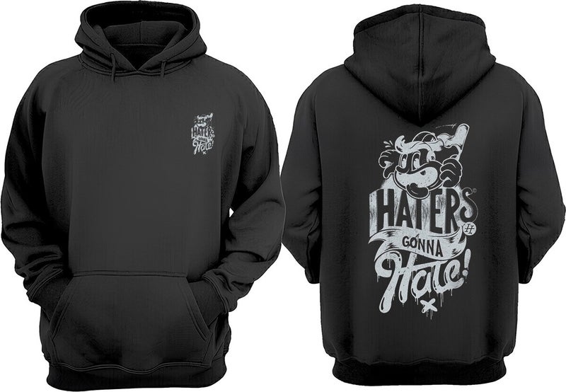 The Wert Unisex Hairers Gonna Hate Design Front Back Printed Regular Fit Black Sweatshirt  - Image 1