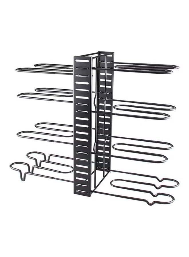 O2. Adjustable Pot and Pan Organizer Rack for Cabinet – 8-Tier Cookware Holder with U-Shape Lid Slot & Non-Slip Protection - Image 4