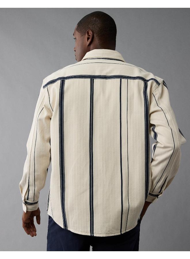 American Eagle AE Striped Shirt Jacket - Image 4