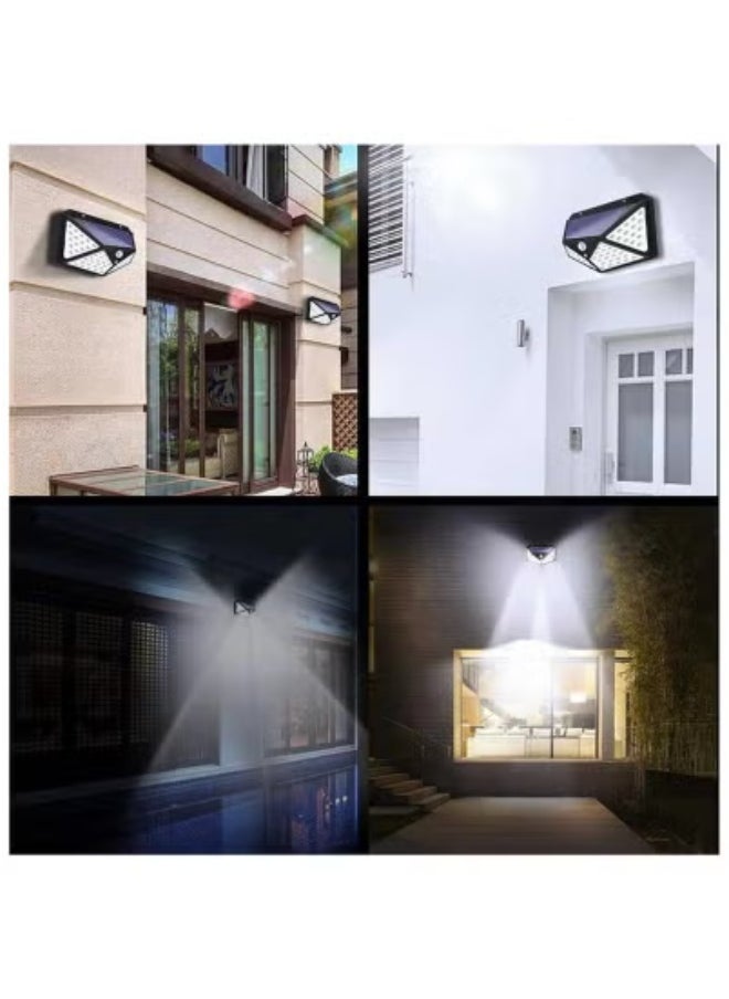 JAJEEK 🌞 100 LED Solar-Powered Motion Sensor Wall Lamp – IP65 Waterproof Outdoor Security Light for Garden, Patio, Yard, or Pathway | Bright Wide-Angle Infrared Detection Lamp | Wall-Mounted Solar Light for Home Exterior & Energy-Saving Night Lighting  - Image 2