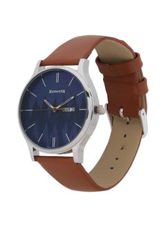 Sonata Men's Analog Round Shape Leather Wrist Watch 77105SL05 - 48.9 Mm  - Image 3