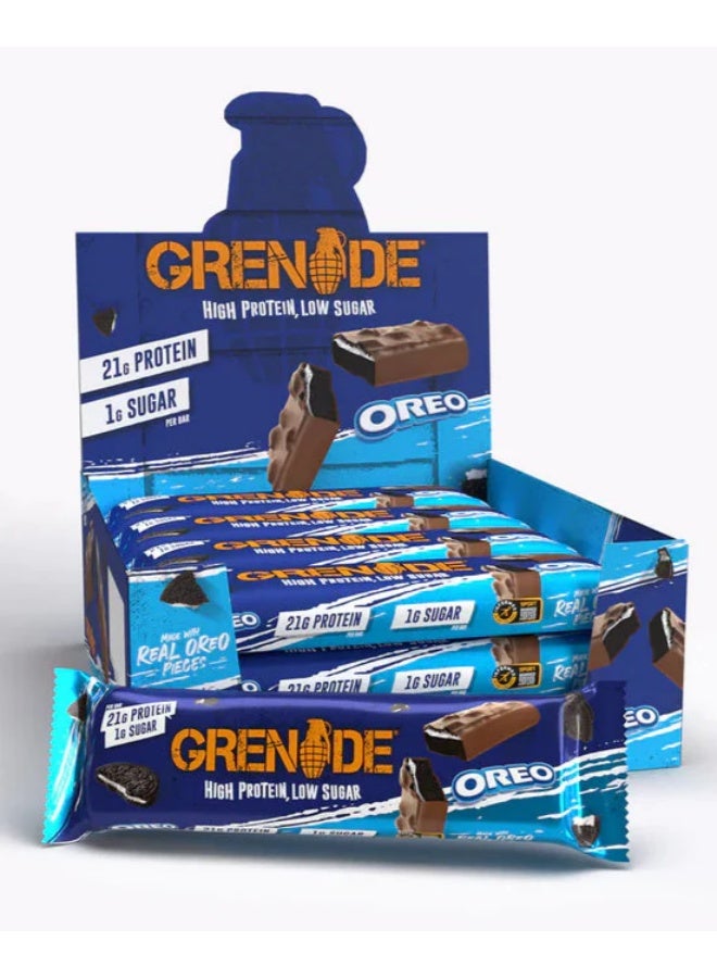 Grenade High Protein Low Sugar Bar Oreo 60g Pack of 12 - Image 1