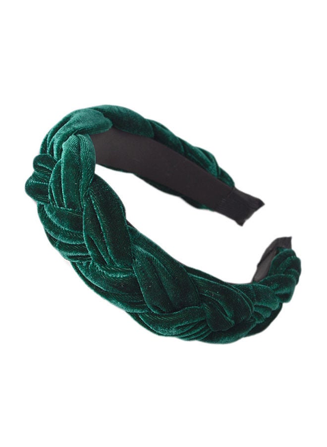 NIBEMINENT Solid Pattern Brief Hairband Green
