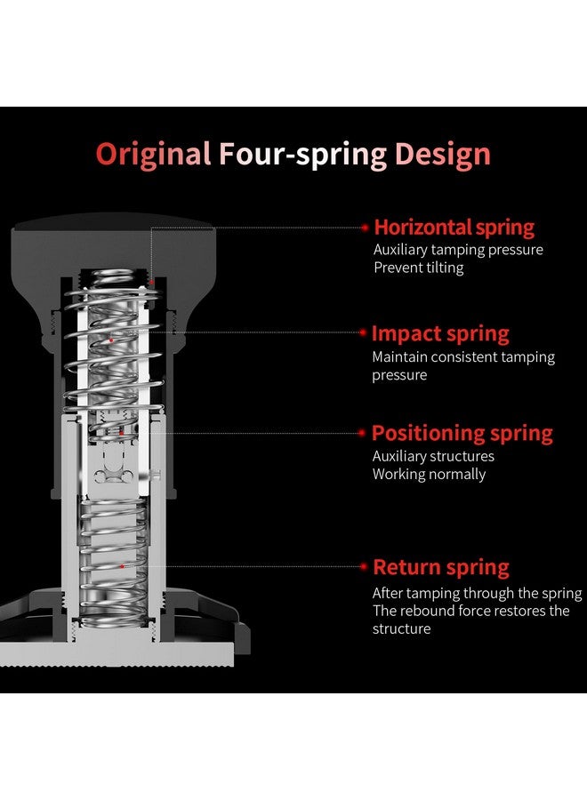 MHW-3BOMBER 58mm مكبس إسبريسو، مكبس قهوة مع ردود فعل صوتية للباريستا، أداة مكبس تأثير إسبريسو، مكبس يدوي إسبريسو مع 4 نوابض تناسب فلتر 58mm، سلسلة YU، T5862-OS - Image 4
