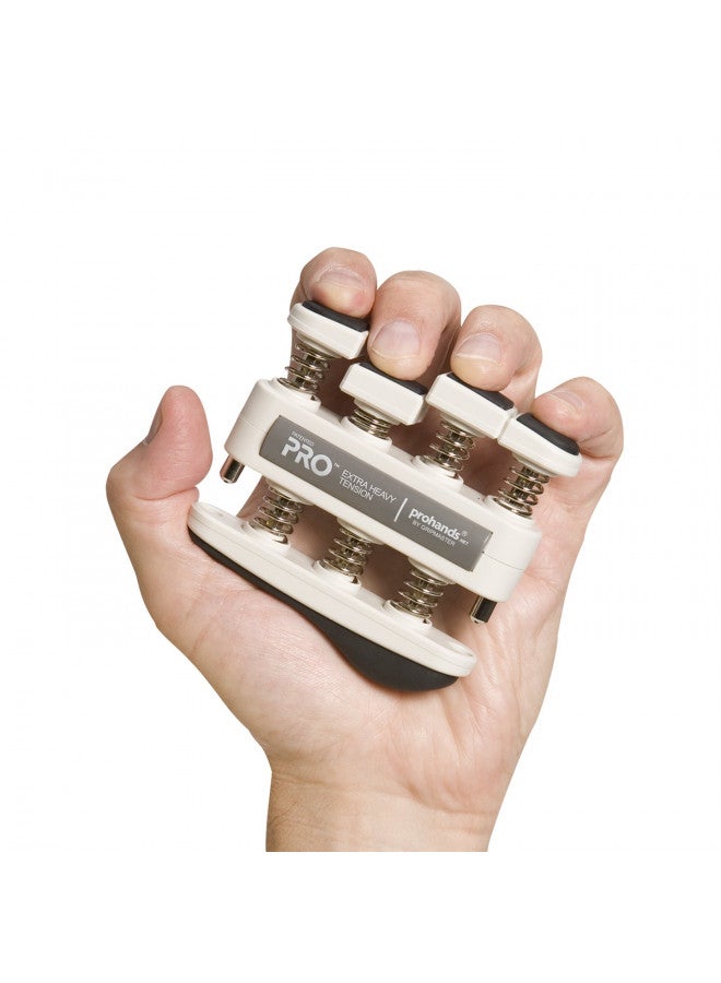 PROHANDS PRO Hand Exerciser, Finger Exerciser (Hand Grip Strengthener), Spring-Loaded, Finger-Piston System, Isolate and Exercise Each Finger, (11 lb Extra-Heavy Tension, Gray-Pro) - Image 3