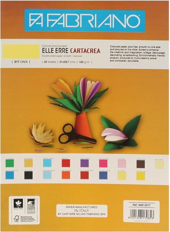 Fabriano Elle Erre Drawing Papers Elle Erre, 21x29.7 Cm - Onix