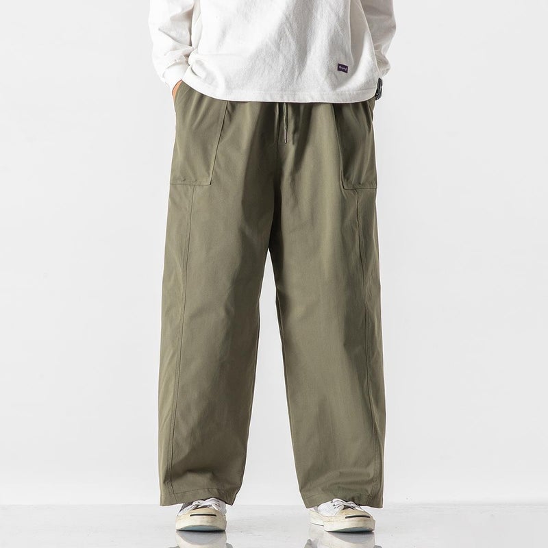 Summer plus size Japanese Port Style Loose Leisure Trend Joker bf Harlan Workwear Straight Leg Pants K118/P50 - Image 1