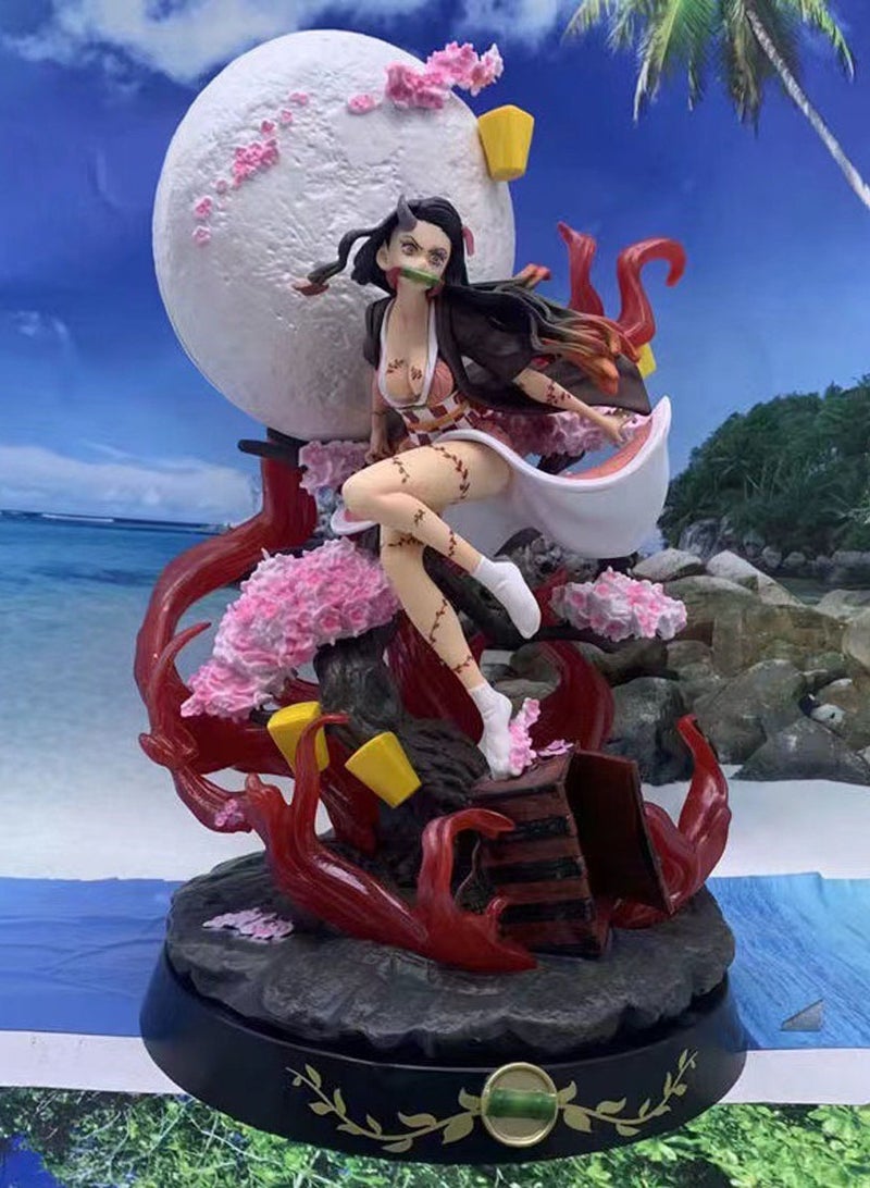 عام شيطان القاتل: كيميتسو نو يابا GK شيطاني المتفجرة الدم Nezuko 30 سنتيمتر أنيمي الطرفية نموذج لجسم محاصر زخرفة - Image 2