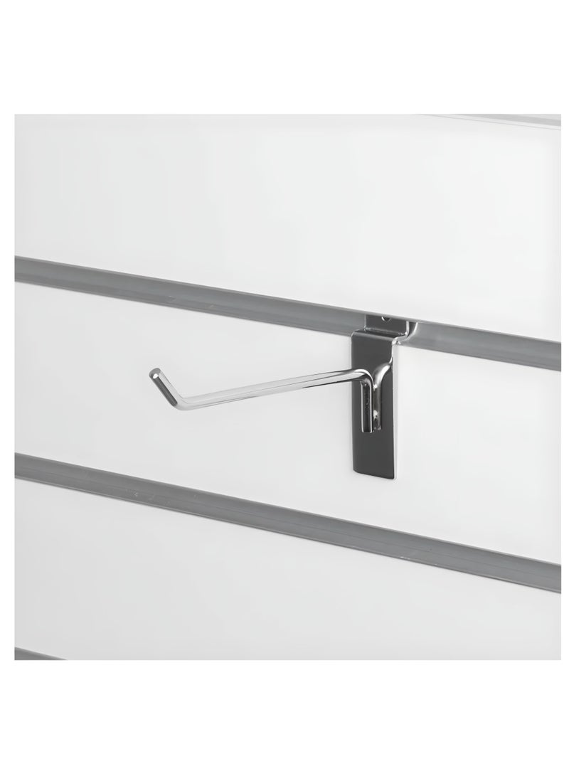 Metal Slatwall Hook Panel Display Hook Mesh Wall Hanger Pegboard Mount Slat Board Organizer for Shop Retail 15 cm - 10 PCS - Image 2