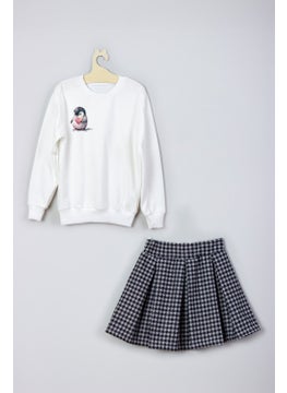 Ada Baby Kids New Season Style Penguin Printed Skirt Sweat Suit
