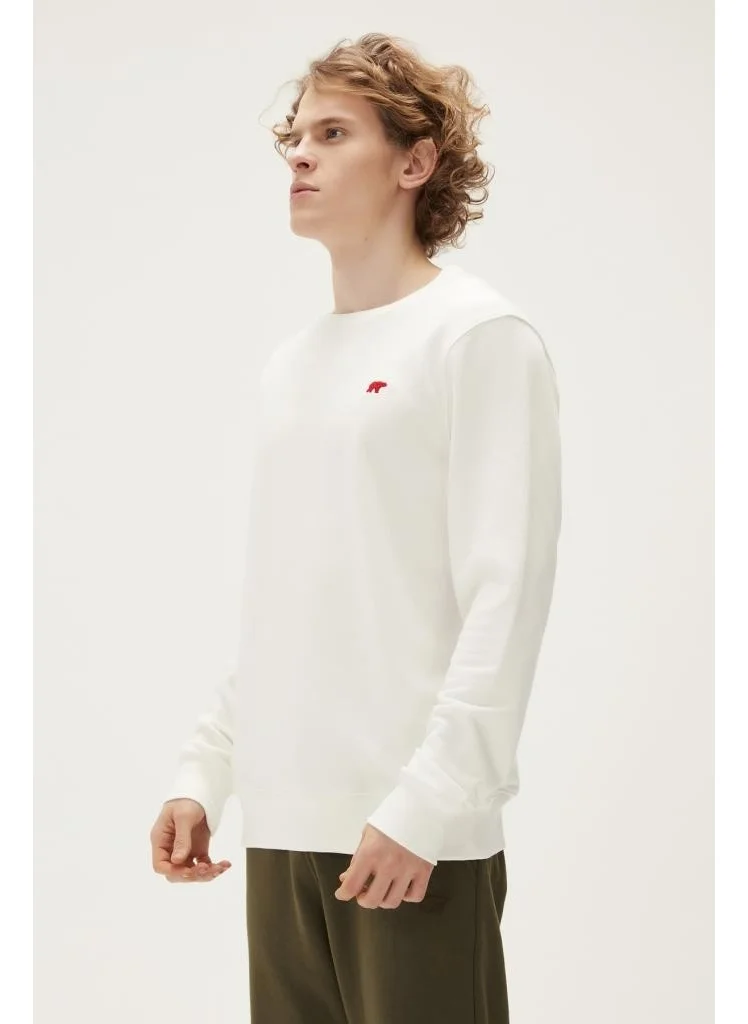 Bad Bear Men's Off-White Sweatshirt Roundad Crewneck