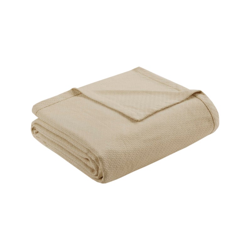 madison park Madison Park BL51N0675 Liquid Cotton Luxury Blanket Premium Soft Cozy 100 Ring Spun Cotton For Bed  Couch or Sofa Twin Linen 
