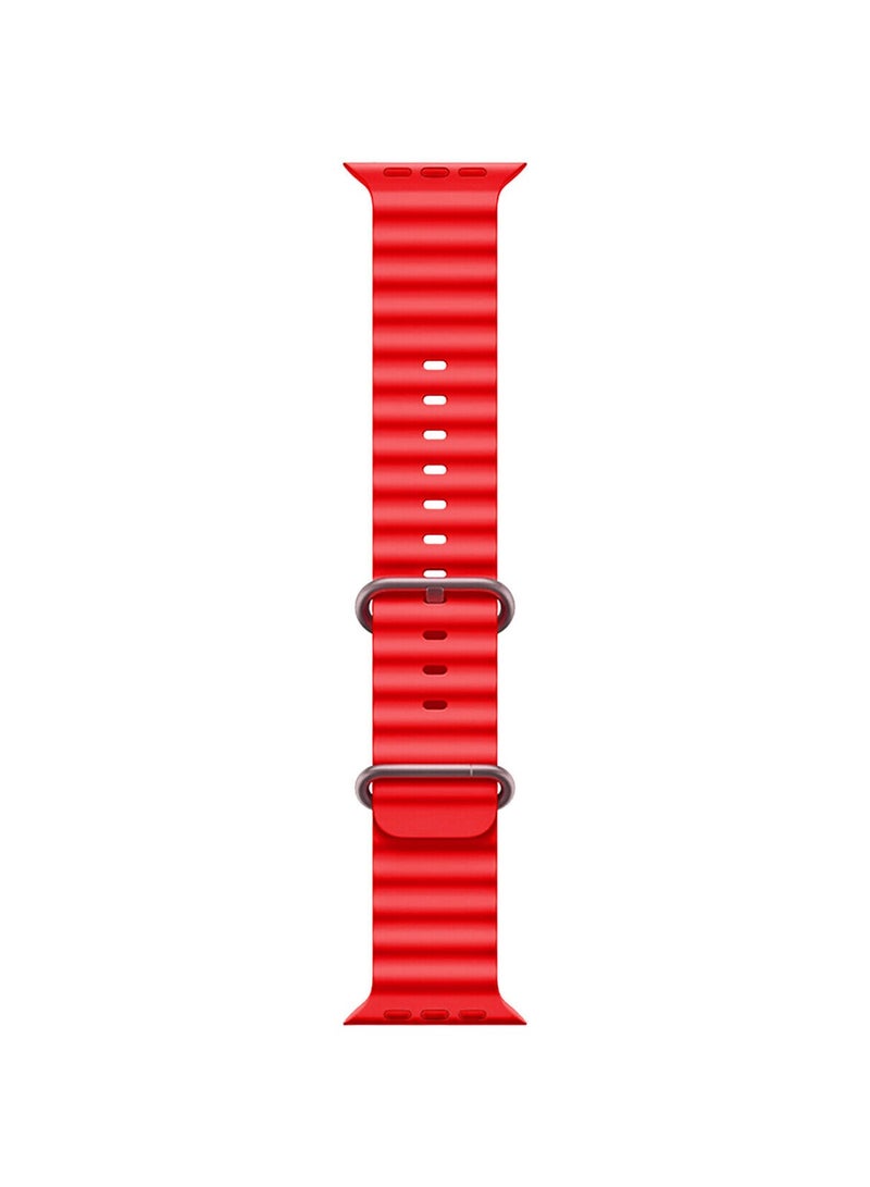 Soft Silicone Ocean Band Compatible With Apple Watch Ultra Band 49mm,45mm,44mm,42mm for Men And Women High-Quality Adjustable Bands - Image 1