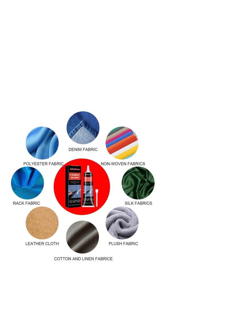 KASTWAVE Transparent Fabric Glue, Permanent Clear Washable Clothing Glue for All Fabrics, Fabric Fusion Glue, No Sew Solution, Clothes, Cotton, Flannel, Leather, Polyester, Doll Repair - Image 4