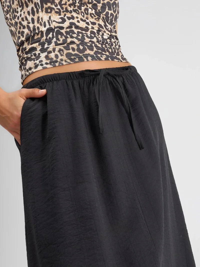Busem Black BUSEM High Waist A-Line Maxi Skirt for Women | Best Price UAE