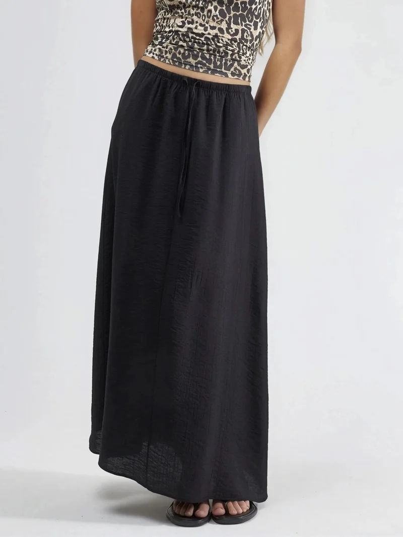 بوسيم BUSEM High Waist A-Line Maxi Skirt