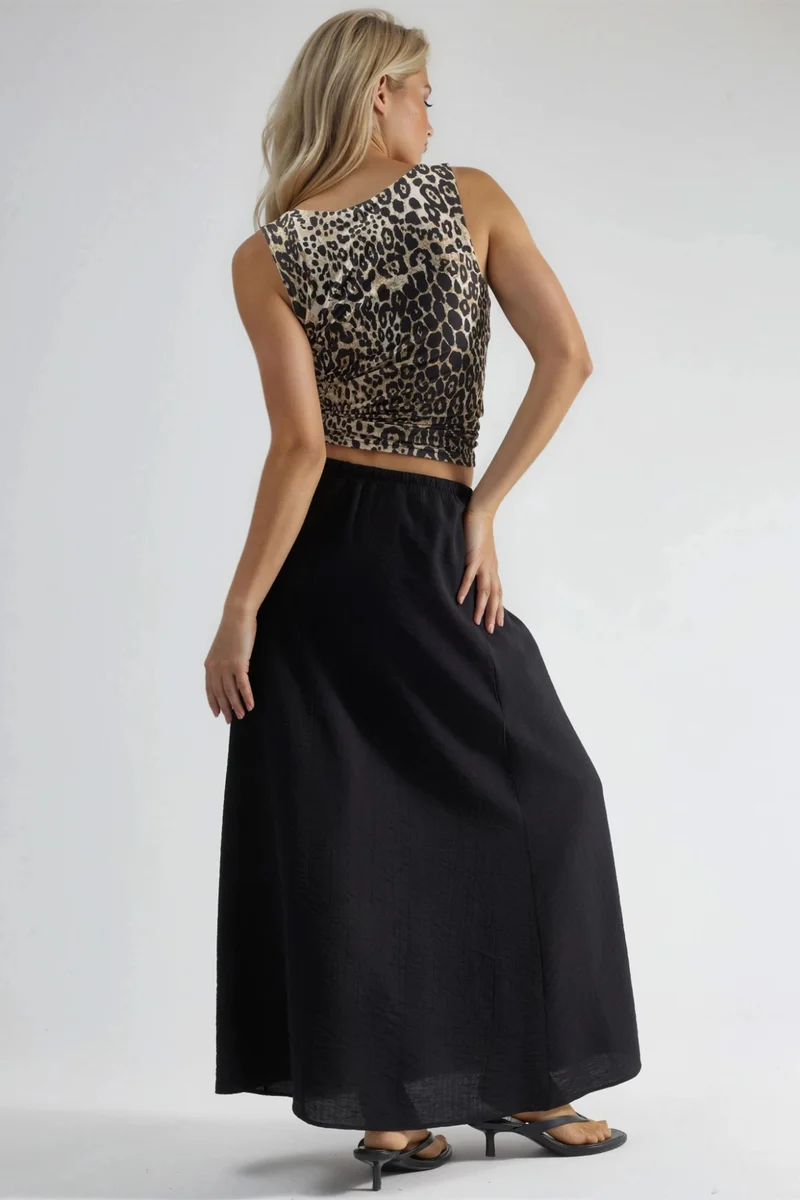 Busem BUSEM High Waist A-Line Maxi Skirt