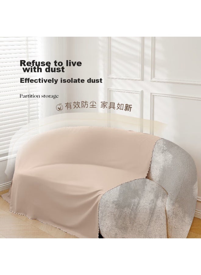 Eachy Home Dust Cover, Sofa Bed Dust Shield, Moving Protection Cloth, Protective Film, Bed Cover, Moisture-proof Cover, Almond Powder - Image 4
