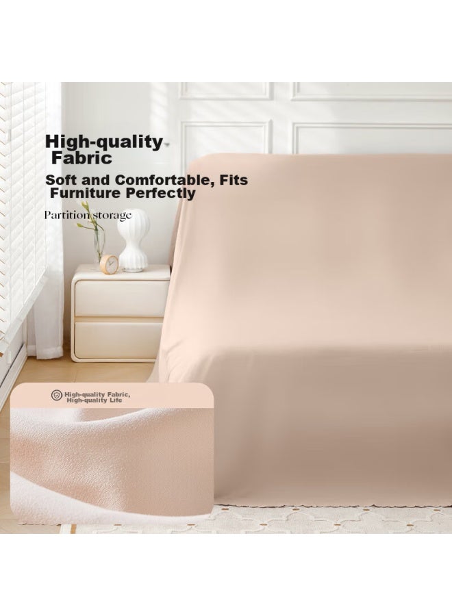 Eachy Home Dust Cover, Sofa Bed Dust Shield, Moving Protection Cloth, Protective Film, Bed Cover, Moisture-proof Cover, Almond Powder - Image 3