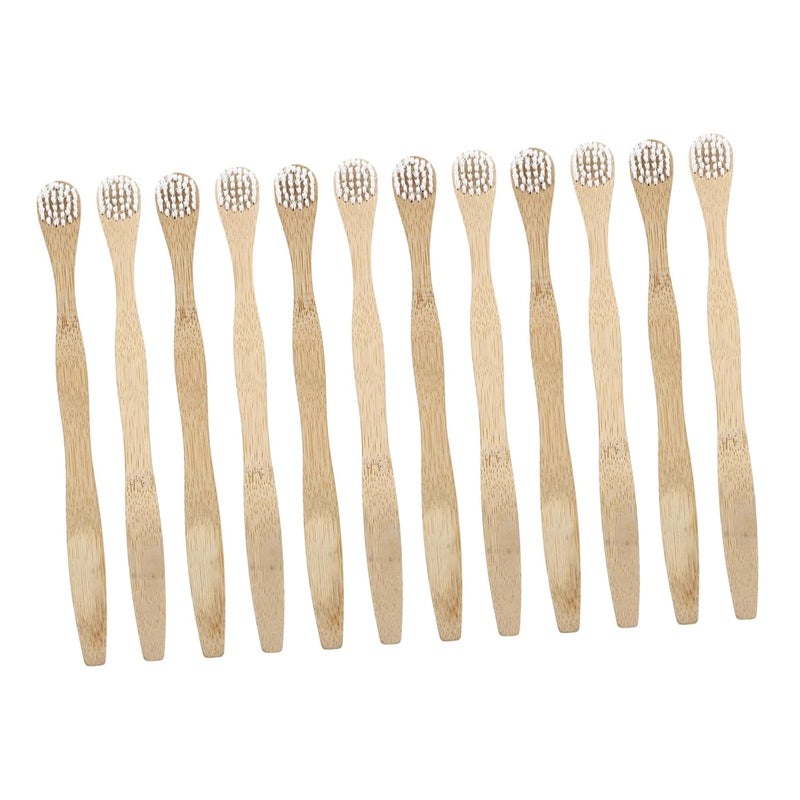 Bamboo Tongue Cleaner Scraper 12 Pack Natural Oral Care Fresh Breath Adults - Image 2