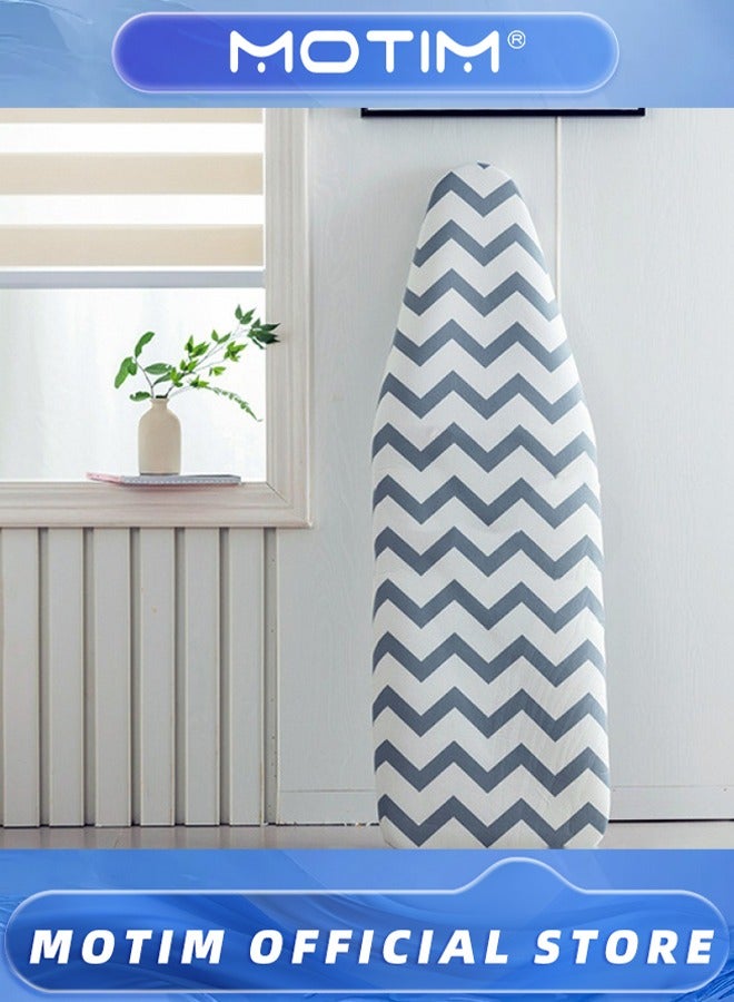 Motim Easy Installation Ironing Board Cover and Pad-Elastic Edge With 4 Daylight Buckles, Applicable Standard Size Iron Board Cover, with 4 Elastic Fasteners Easy Installation (Grey) - Image 2
