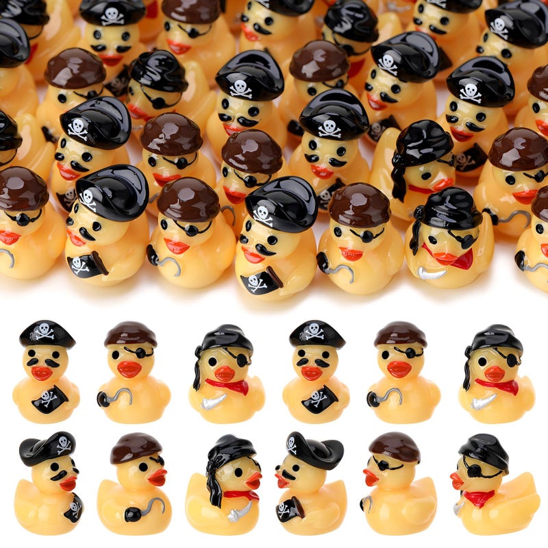 GGSTDDUP 60pcs Mini Resin Pirate Ducks Tiny Pirate Toy Figurines Novelty Pirate Party Favors Gift Decoration 3 Styles - Image 3