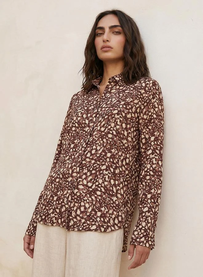 Splash FAV Basic Viscose Printed Shirt