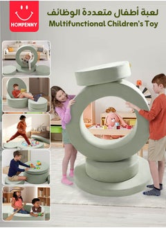 Hompenny Hompenny Multifunctional Children's Toy, Children's Creative Activity Center, Can Be Used as Game Sofa, Storage Box, Table & Chairs, Suitable for 1-12 Years, Green  - Image 2