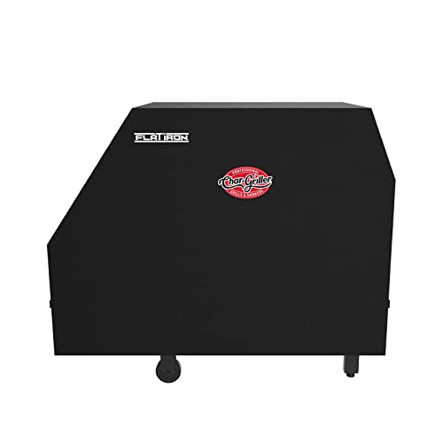 Char-Griller 8355 Flat Iron 3 Burner Outdoor Gas Griddle Grill Cover, Black - Image 1
