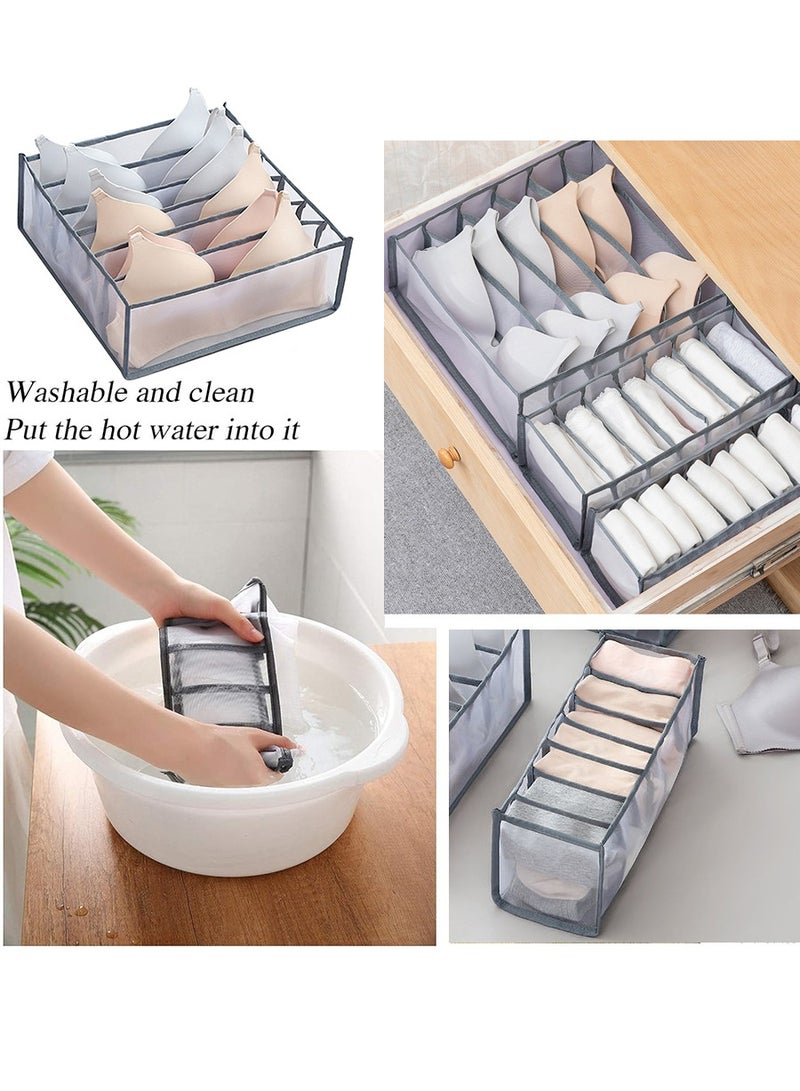 BEIRUI Underwear Drawer Organizer, Bra Storage, Underwear Storage Box, 3 Pieces Set of Large Capacity Foldable Closet Drawer for Clothing Underwear Bras Socks, Compartment Storage Boxes - Image 5