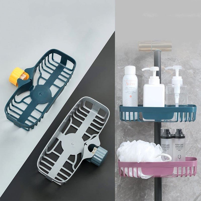 Cyrox Shower Caddy Tray Hanger for Soap Bars Sponges Shampoo Plastic Bathroom Shower Lifting Storage Soap Sponge Dish Hanging Holder Shelves Tap Holder Organizer (1pcs) - Image 4