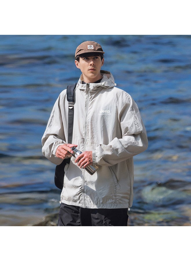 Jeep Ice Silk Sun Protection】men's Uv-resistant Outdoor Jacket - Cool, Breathable, Loose & Lightweight Sunscreen Outerwear - Image 2