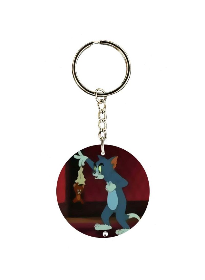 Cartoon Themed Single Sided Keychain