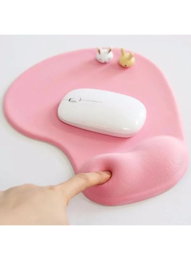 Hunpta Ergonomic Silicone Mouse Pad With Wrist Rest Support Soft Non Slip Surface Heart Pattern Design For Gaming Office Compatible Pc Laptop Mac Pink Variant Laptop Accessory Heartshaped Design Soft Touch Surface - Image 3